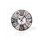 M3Decorium Büyük 35 Cm Yuvarlak Dart Hedef Tahtası Desenli Sessiz Saniye Bombe Camlı Ev Ofis Okul Duvar Saati