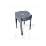 M3Decorium Büyük Geniş Uzun Sağlam Sert Plastik Kırılmaz Hafif 45 Cm Banyo Balkon Bahçe Oturak Tabure Sandalye