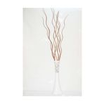 M3Decorium Desenli Beyaz Uzun 10 Adet Kahve Dal 60cm Vazo