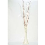M3Decorium Desenli Krem 5 adet Krem Dal 10 Adet Kahve Dal 60cm Vazo