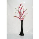 M3Decorium Desenli Siyah Üç Renk Bahar Dalı 60cm Vazo