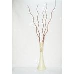 M3Decorium Desenli Uzun Krem 5 adet Kahverengi Uzun Kıvrık Dal 60cm Vazo