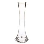 M3DECORIUM Fil Ayağı Uzun Şeffaf Cam 40 cm Köşe Vazo