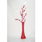 M3Decorium Kırmızı Desenli Fuşya Bahar Dalı 60cm Vazo