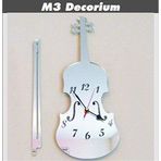M3DECORIUM M3 Keman Dekoratif Ayna Saat