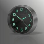 M3Decorium Metalik Çerçeveli Gece Görünen Işıldayan Fosforlu Duvar Saati