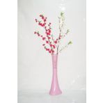 M3Decorium Pembe Desenli Beyaz Pembe Bahar Dalı 60cm Vazo