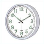 M3Decorium Sessiz Çalışan Duvar Saati Fosforlu Beyaz 22 Cm