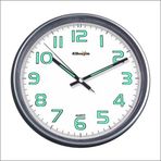 M3Decorium Silver Frame Gümüş Metal Çerçeve 28 Cm Fosforlu Phosphorous Duvar Saati