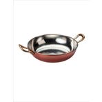 M3Decorium Teflon Üzeri Kalaylı Kalın Prinç Kulplu 20 Cm En Kaliteli Sağlam Bakır Tava Sahan Tabak Kap