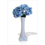 M3decorium Uzun Eşsiz Nefis 60 Cm Sert Plastik Dengeli Devrilmez İnce Vazo 50 Cm Büyük Mavi Ortanca Yapay Çiçek