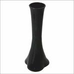 M3Decorium Uzun Geniş Dengeli Taban Derin Dal Su Konabilir Sızdırmaz 80 Cm Siyah Cam Konik Eğimli Vazo Saksı