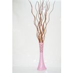 M3Decorium Uzun Pembe Desenli 15 Adet Kahve Dal 60cm Vazo