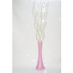 M3Decorium Uzun Pembe Desenli 15 Adet Krem Dal 60cm Vazo