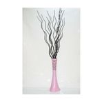 M3Decorium Uzun Pembe Desenli 15 Adet Siyah Dal 60cm Vazo