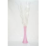 M3Decorium Uzun Pudra Pembe Desenli 10 Adet Krem Dallı Köşesu 60cm Vazo
