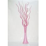M3Decorium Uzun Pudra Pembe Desenli 15 Adet Krem Fuşya Dal 60cm Vazo