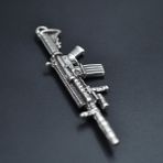 M4 Silah - Pubg Kolye Ucu - Antik Gümüş Kaplama - Kod:162