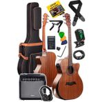 M450-EQ-AMP Profesyonel Masif Ağaç Amfili Elektro Akustik Gitar Seti Üst Segment