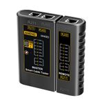 M469D Ağ Kablosu Test Cihazı LED Göstergeli RJ11 RJ45 Telefon Hatları için Eşleştirme Cihazı, Açma-Kapama Kontrolü/Korumalı Ağ Kablosu/Uzun Mesafe Testi