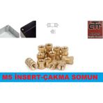 M5 Insert Çakma Somun-Iç Somun- Prinç Somun 24 Adet