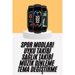 M6 Akıllı Bileklik Siyah Adımsayar Spor Takibi Android İos Uyumlu