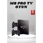 M8 Pro Mini 2.4g 10K Ultra Hd 64 GB Tv Box Android Tv Game Box 2 Adet Oyun Konsolu KAYALI27-Y7898UK