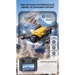 M90 HD Kameralı Drone | Dahili Ekranlı Akıllı Kumanda | Fırçasız Motor | Optik Akış Sabitleme & Çift Kamera