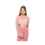 MA ananas Kadın Pembe Ajurlu Bolero