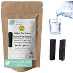 Ma Maison Durable | Binchotan Aktif Karbon Su X2 adet | 2,5 L / Çubuk Filtrasyon | Doğal Su Arıtma Filtresi | Kishu Organik Otantik Binchotan | Wakayama Meşe Kömürü | Sürahi için ideal