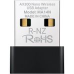 MA14N | AX300 Mbps Nano USB Wi‑fi 6 Adaptör | Kolay Kurulum | Windows & Linux Uyumlu | Tak‑çalıştır