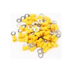 Maasco 25 Adet Maasco Yuvarlak Tip Kablo Ucu Terminal Pabuc 4-6 Mm2 Sarı (4.0-6.0 Mm2)-M6 Delik