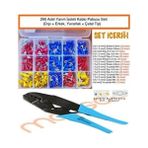 Maasco 290 Adet Yuvarlak, Çatal, Dışı ve Erkek Kablo Pabucu + Yyt-7 Sıkma Pensesi 0,5-6 Mm2 Pabuç