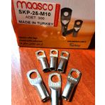 maasco Sıkmalı Kablo Pabucu -SKP- 25 m10 delik Kabloya göre (100 Adet)