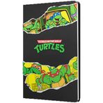 Mabbels DFT-388234 Sert Kapak Ninja Turtles Siyah 80 Yaprak 15x21 cm Butik Defter