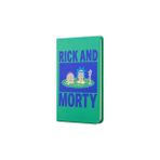 Mabbels DFT-388371 Rick and Morty Sert Kapak Lastikli Yeşil 80 Yaprak Çizgisiz 9x14 cm Mini Not Defteri