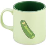 Mabbels Pickle Rick Desenli Porselen Kahve Fincanı 330 ml Yeşil Renk Tek Parça