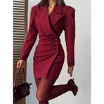 Mabel Blazer Elbise DRC0093 - Bordo