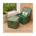 Mabelme 20LT Kapaklı Organizer Kutu – Dayanıklı Plastik Saklama Kutusu, Yan Kulplu, Renkli Büyük Boy Depolama Kutusu (40X30X25CM) (Renk Stok Durumuna Göre Gönderilir) - Option-1
