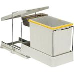 Mabelme 21600 Raylı Dolap Içi Çöp Kovası 16+1 Lt (17 Lt) - 000-Siyah - Option-1