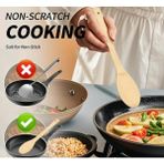 Mabelme 5'li Büyük Boy Doğal Bambu Kaşık Spatula Mutfak Tahta Kaşık Seti 30CM - Option-1