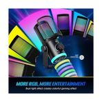 Mabelme Am6 Amplıgame Rgb Gaming Mikrofon - Oyun/sohbet Ses Dengesi - USB Yayın ve Kayıt Mikrofonu - Gürültü Önleyici Pc Masaüstü Mikrofon - Twitch/discord/podcast Için - Ps4/ps5 Uyumlu - 1 GB - Acı Kahverengi - Option-1