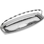 Mabelme Anne Ingiliz Gümüşü Saplı Oval Kurabiyelik 40 x 15 cm - Option-1 - 51R-Turuncu
