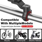 Mabelme Bisiklet Motosiklet ve Scooter Için Gidon Uyumlu Telefon Tutucu 4-6.8 Modellere Uyumlu Kolay Kurulum ve Kullanım 146A-HL - Option-1 - 000-Siyah