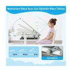 Mabelme Çocuk Mobilyaları Ayarlanabilir Ergonomik Çoçuk Aktivite Masası (3-10 Yaş Gri Renk) - Abanoz - Option-1