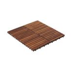 Mabelme Ez-Floor Birbirine Geçen Zemin Döşeme Fayansları Masif Teak Ağacı Yağlı Kaplama (10'lu Set), Uzun 9 Çıta - 1BW-Beyaz - 0,7 - 1,3 cm
