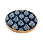 Mabelme Holza Yuvarlak Tepsi 25X25 cm - Kestane Akaju - Option-1