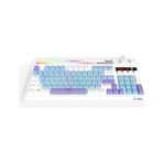 Mabelme K1 Fonksiyonel Çift LCD Ekran & Çift Rgb - Ses Kontrolcülü Membran 94 Tuşlu Rgb Modlu Gaming Klavye - Option-1 - 001-Renkli