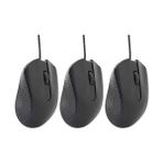Mabelme Kablolu Mouse Siyah 2 Tuşlu Ekonomik Mouse Bilgisayar Faresi Ofis ve Ev Kullanımına Uygun USB Uçlu Notebook Pc ve Bilgisayar Için Uygun 2.5 x 12.5 x 16.5 cm Mouse1 (3 Adet)