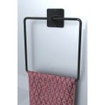 Mabelme Kare Yapışkanlı Siyah Kare Havluluk Banyo Havlu Kare Pratik Askılık - 001-Beyaz - Option-1